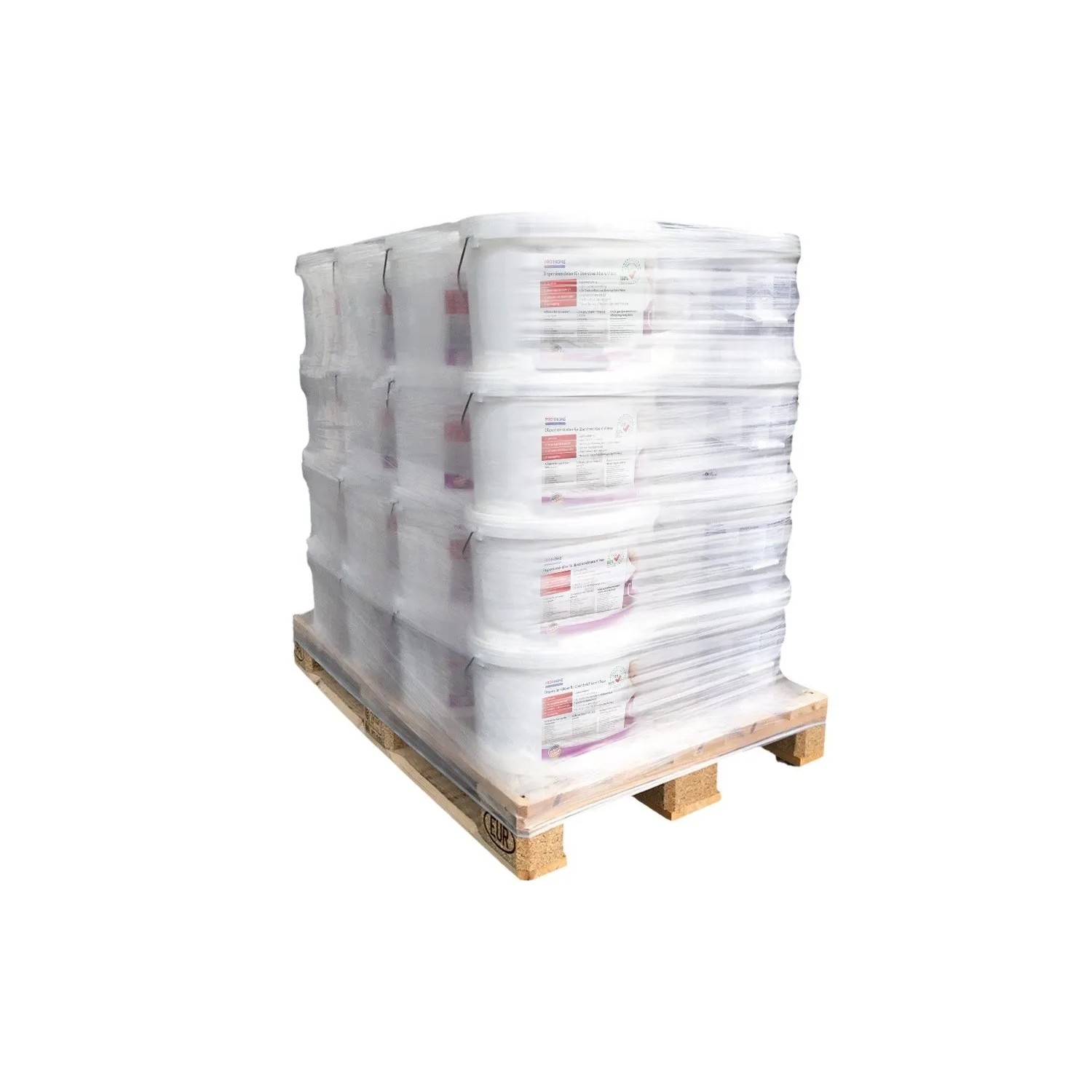 PROFHOME Vlieskleber Kleber für Malervlies Renoviervlies max. 3360 qm 1 Palette mit 32 Eimern 512 kg Weiß_2
