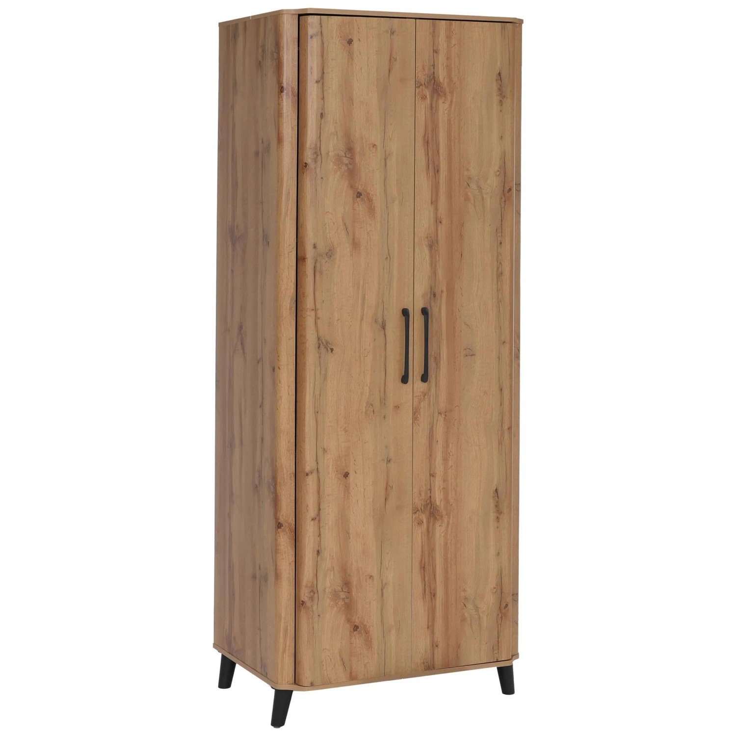 MCW Hochschrank P42 2 Türen 216x80x57cm Wotan-Eiche-Optik
