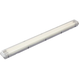 LED-Feuchtraumleuchte, 126 cm, 2x18W, neutralweißes Licht für Bad, Keller oder Garage.