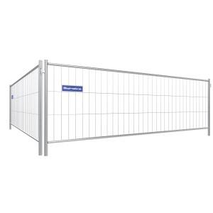 Mobilzaun Standard, 1,2x3,5m, feuerverzinkt, mit Haken und Ösen für einfache Montage.