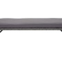 Graue Poly-Rattan Gartenbank G16 mit dunklen Kissen, passend zur Gastronomie-Serie.