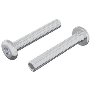 vidaXL Schraube mit Sperre Uni 2 Stk Silber M6 x 35 mm Stahl 864571
