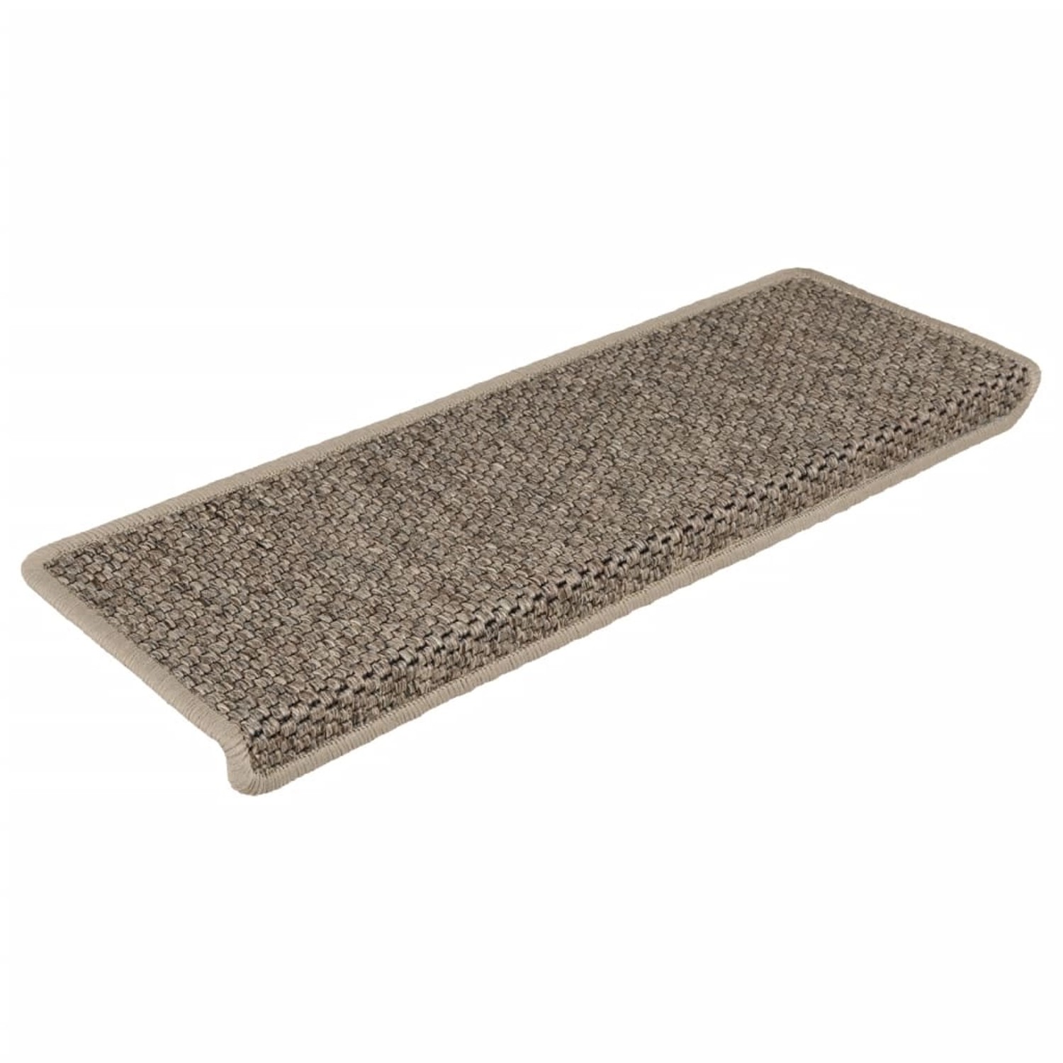 VidaXL Treppenmatten Selbstklebend Sisal Dunkelbeige 15 Stk. 65x21x4cm günstig online kaufen