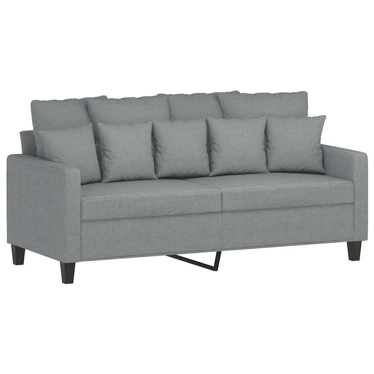 vidaXL 2-Sitzer-Sofa Hellgrau 140 cm Stoff 359267