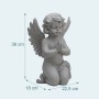 Relaxdays Grabengel Polyresin Grau Frostbeständig 36 cm x 22,5 cm x 18 cm_4