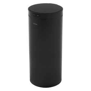 ML-Design Mülleimer mit Sensor 40L Rund Stahl Schwarz Automatisch