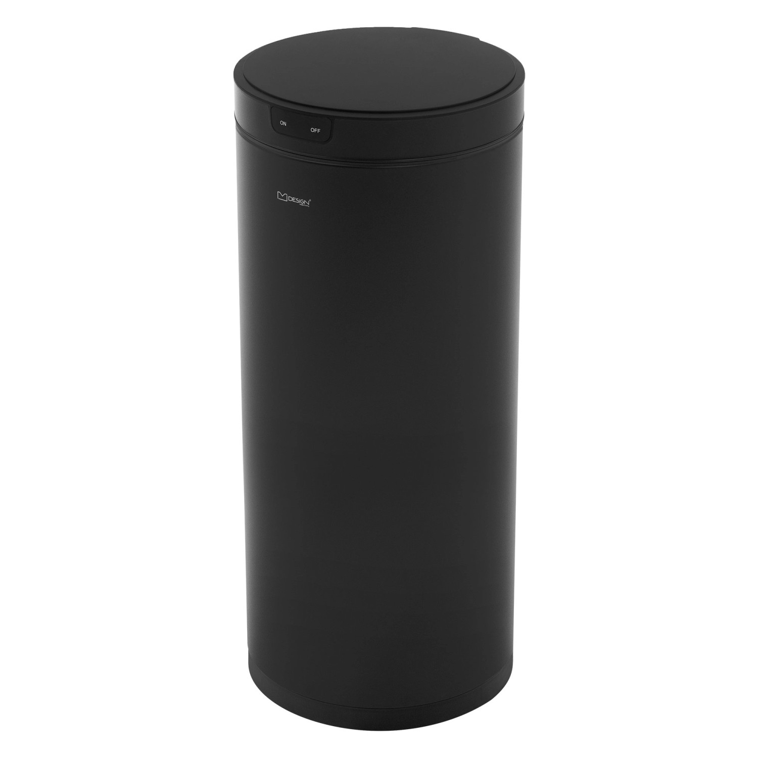 ML-Design Mülleimer mit Sensor 40L Rund Stahl Schwarz Automatisch günstig online kaufen