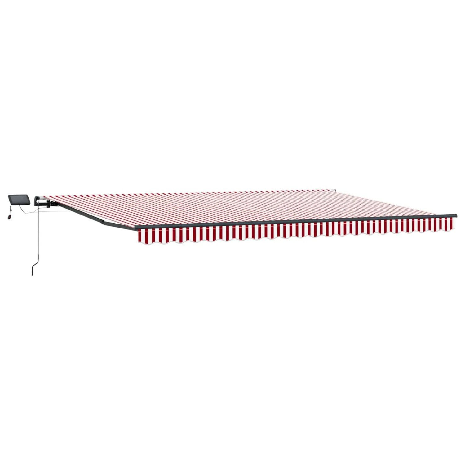 vidaXL Einziehbare Markise Rot und Weiß 500 x 300 cm Stoff 3331266