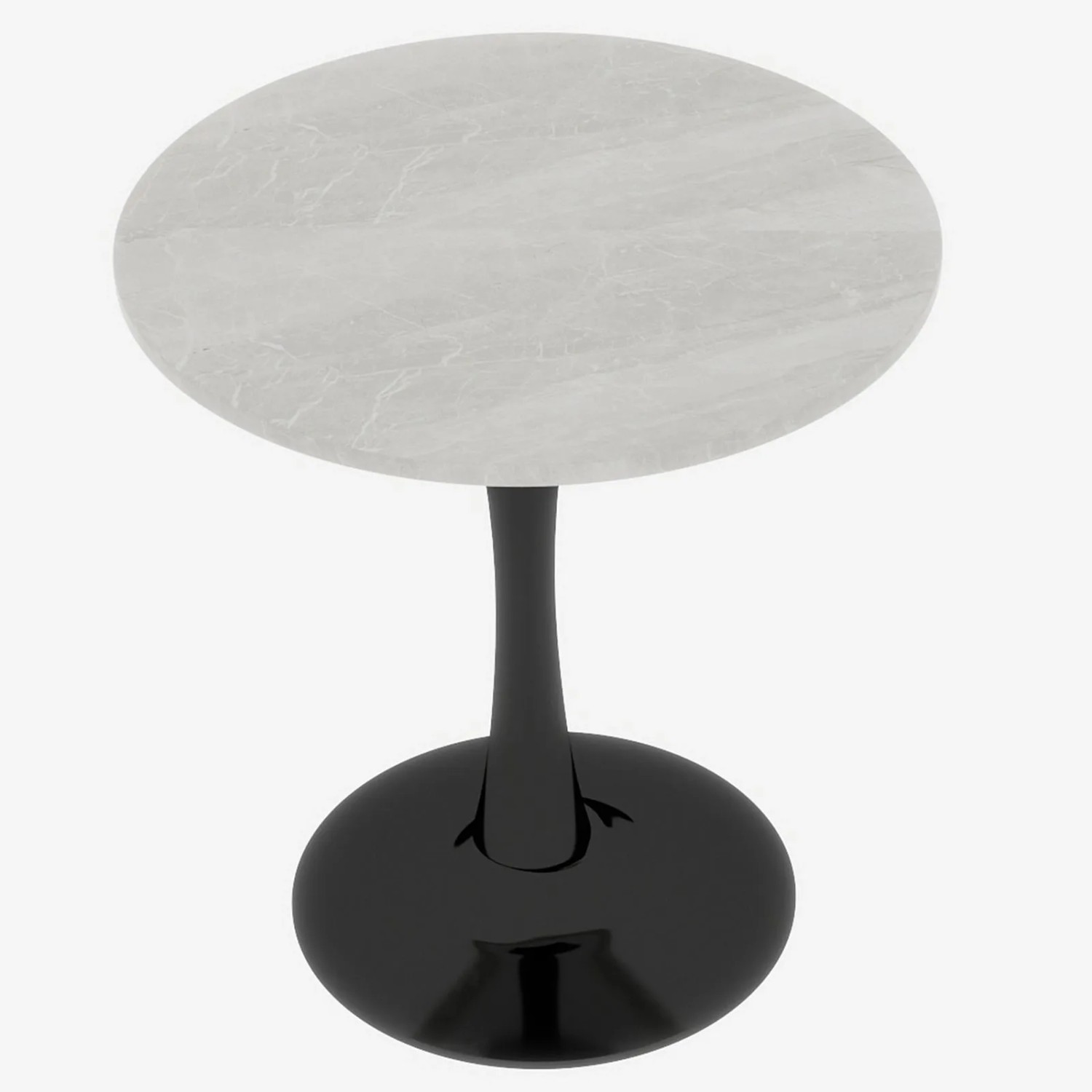 okwish Couchtisch mit Marmor Tischplatte Wohnzimmer Esszimmer 70x70x72cm Grau Weiß