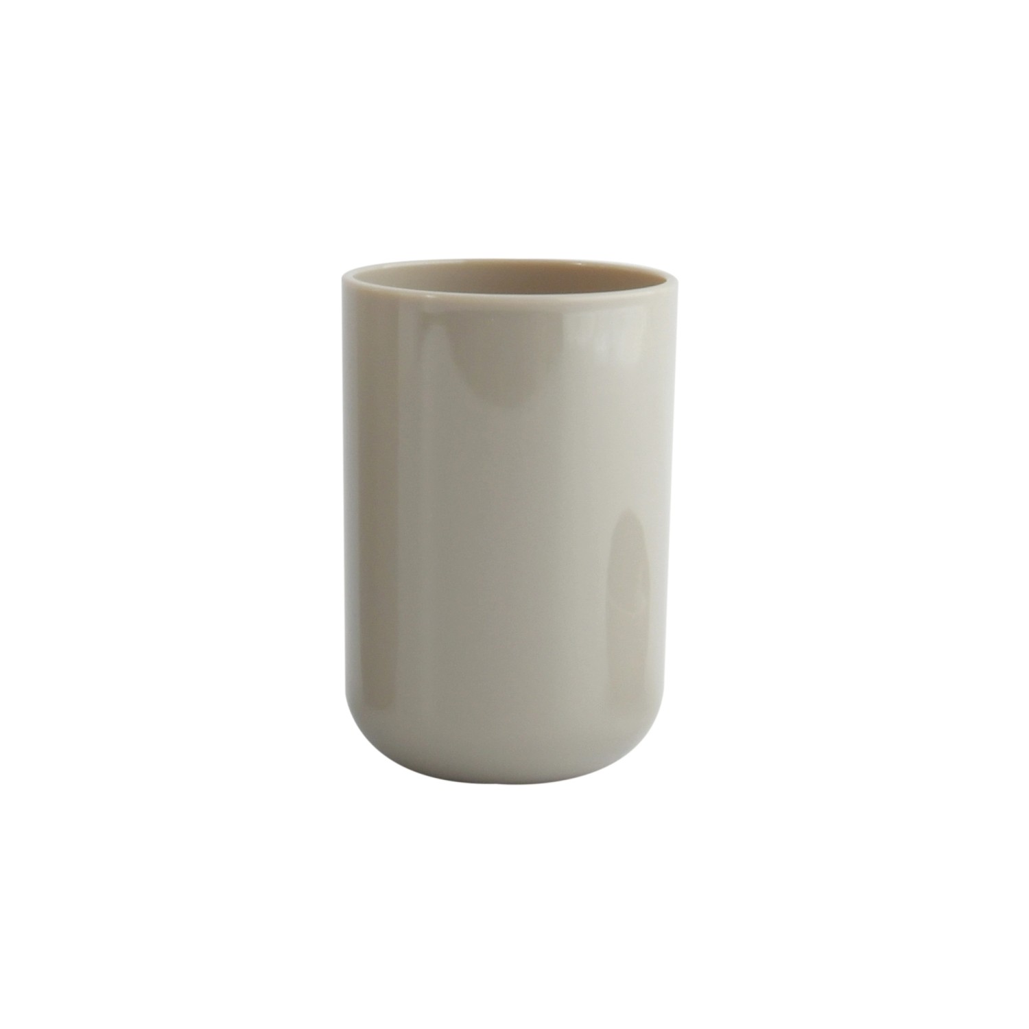MSV Zahnputzbecher Inagua Polystyrol Ø 7,1 cm x 10,5 cm Taupe günstig online kaufen