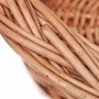 Detailansicht des vidaXL Hundebetts aus Weide. Das natürliche, helle Weidengeflecht des Hundekörbchens ist deutlich sichtbar.