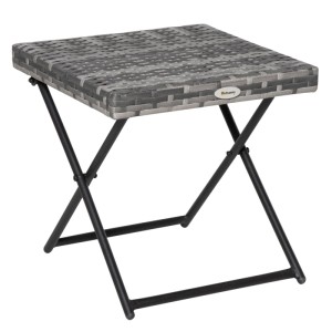 Outsunny Polyrattan Klappbar Balkontisch Falttisch