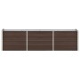 Braunes vidaXL Garten-Hochbeet aus Stahl, 240x40x45 cm, ideal für Garten, Terrasse und Balkon.