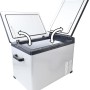 Cross Tools Icebox 40 Kompressor-Kühlbox mit geöffnetem Dual-Opening Deckel.