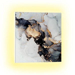 Klarstein Mojave 500 Smart 2-in-1 Heizgerät Infrarot Konvektor 60x60 cm 500 W RGB-Licht Marmor