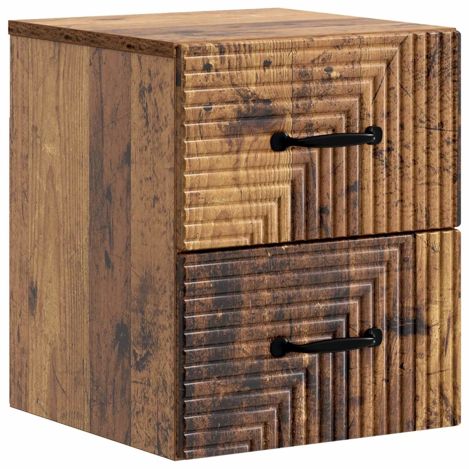 vidaXL Wandmontierter Nachttisch Altholz 34,5 x 33 x 40 cm 898651