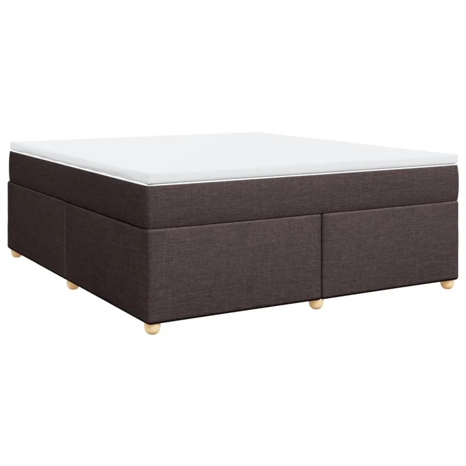 vidaXL Boxspringbett mit Matratze Dunkelbraun 180x200 cm Stoff 3285397