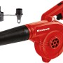 Einhell Akku-Bläser TE-CB 18/180 Li-Solo mit Aufsätzen, rot/schwarz. Akku-Laubsauger für Werkstatt & Baustelle.
