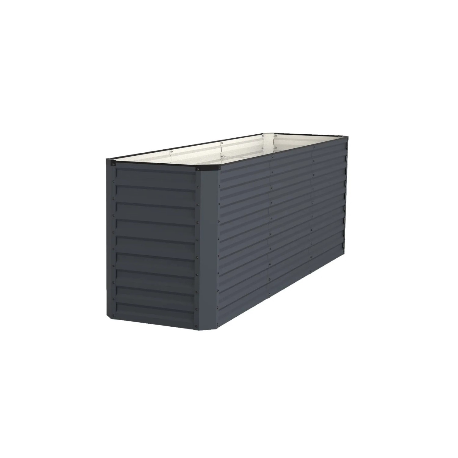 VidaAtHome.de RIVARO Select Hochbeet 70 x 260 x 90 cm Graphitgrau mit Schwarz