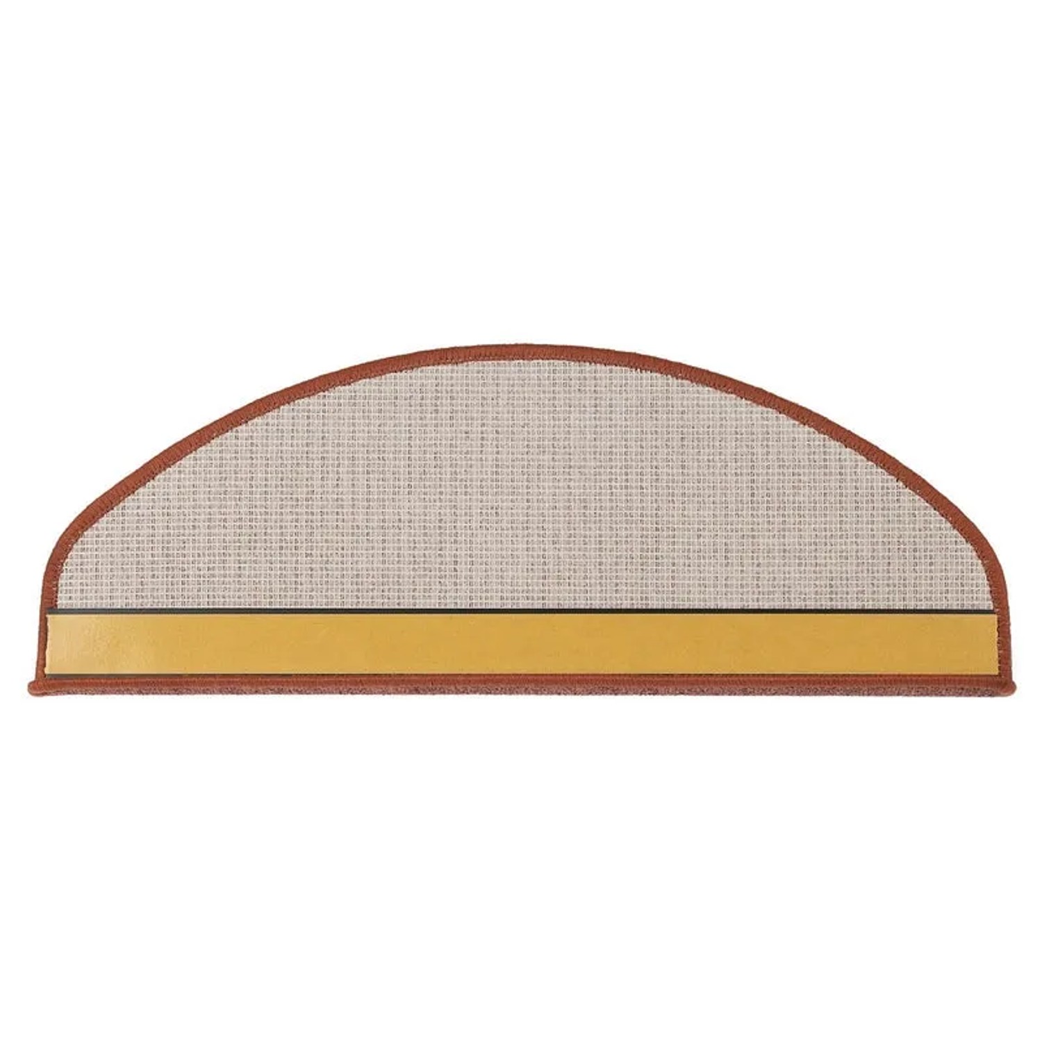 Halbrunde, selbstklebende Karat Stufenmatte London in Terra, 23,5x65 cm.