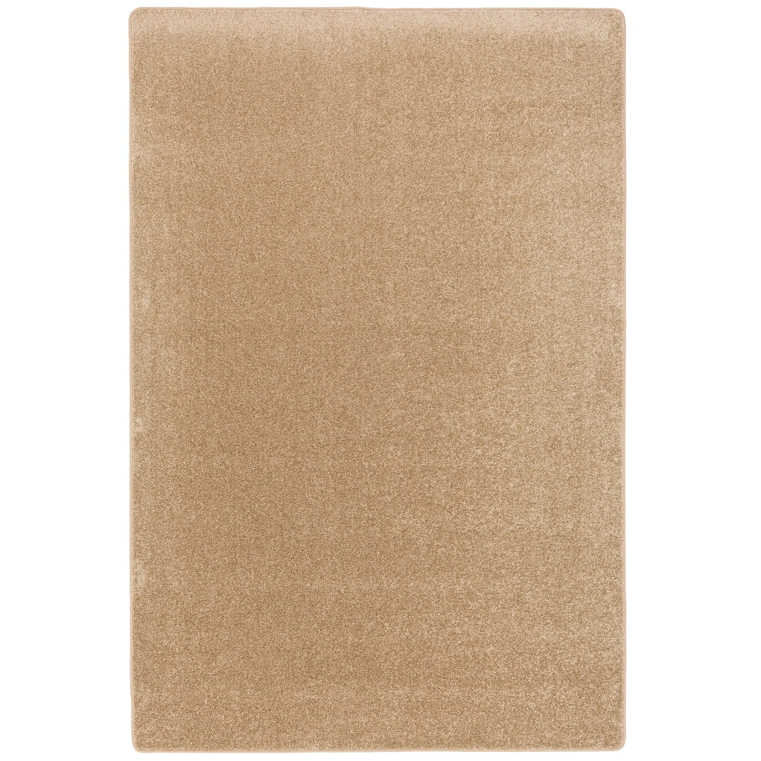 Snapstyle Hochflor Teppich Luna Karamell, 140x200cm. Velours Teppich für Wohnräume.