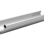 Alufarbene Dachrinne RG 100 aus Aluminium, 2 m lang.