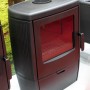 Plamen Gusskaminofen Modell Alberto, 8,6 kW, schwarzer Kaminofen mit Sichtscheibe.