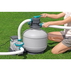 Bestway Hydrium Sandfilteranlage für Stahlwandpool, zur Reinigung des Pools.