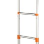 REV Ritter LED-Arbeitsleuchte LIFT, höhenverstellbar, 50W, grau-orange, mit klappbarem Ständer.
