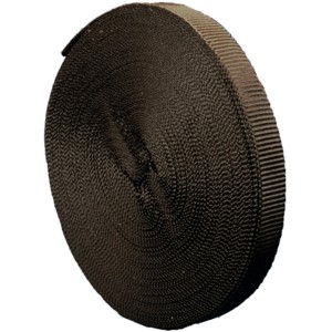 Montageband-Rolle, Gurtband, 15 m, braun, für vielseitige Befestigungen.