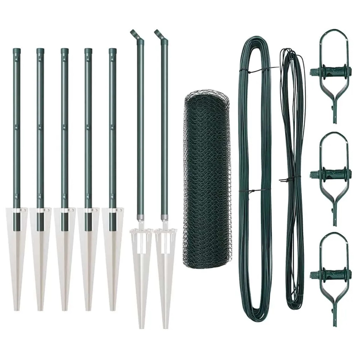 vidaXL Zaunpfosten Grün 10 x 0,6 m 13 mm Maschen Stahl und PVC 3353050 günstig online kaufen