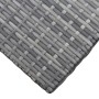 Detailaufnahme: Grauer vidaXL Klapphocker aus Poly Rattan, Sitzhocker mit Flechtmuster.