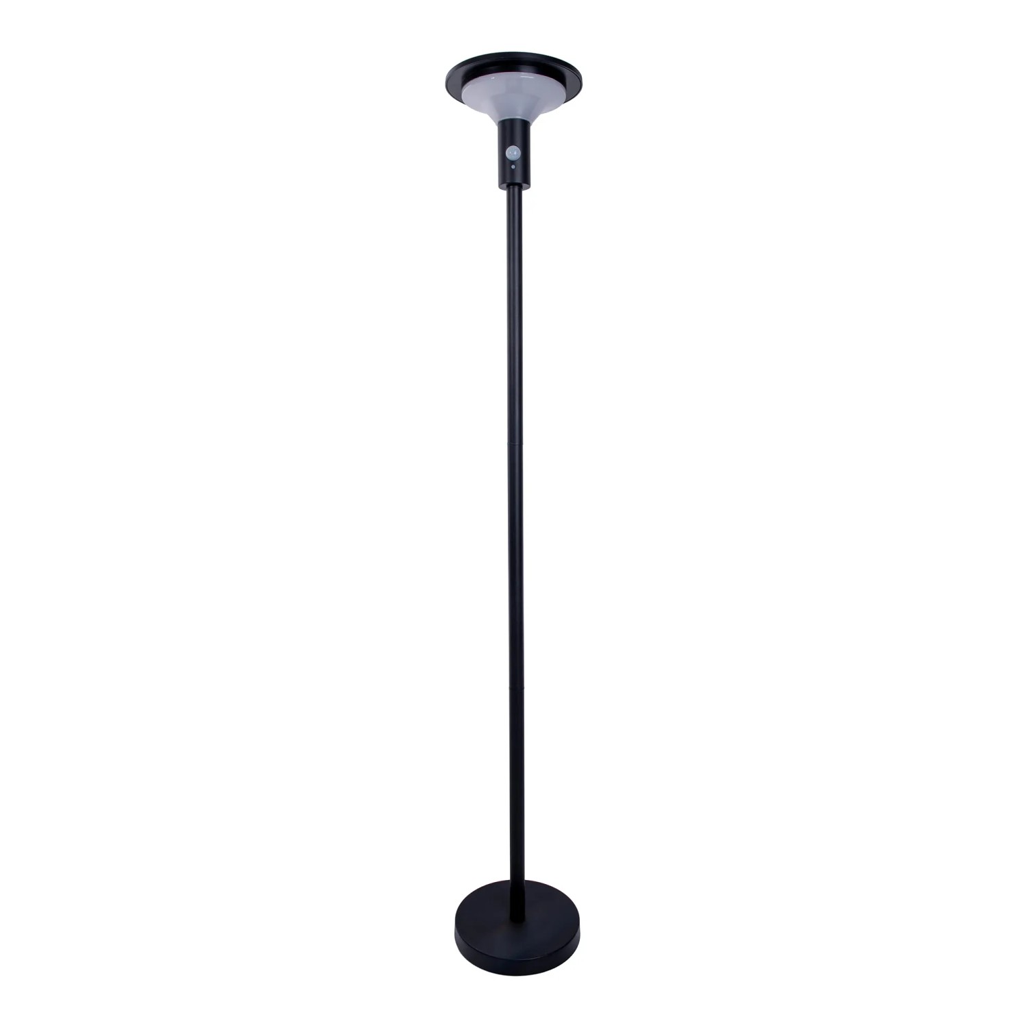 Schwarze LED Solar Stehleuchte Nora, 139cm hoch, für den Garten oder die Terrasse.