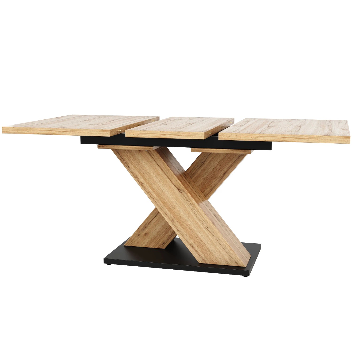 Merax Ausziehbarer Esstisch 119-158.5x80cm  Holzoptik  Teleskoptisch