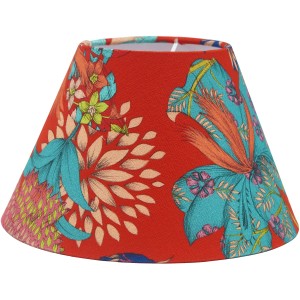 PR Home Empire Kimono Lampenschirm Rot Floral 25x14cm mit Klammer Befestigung
