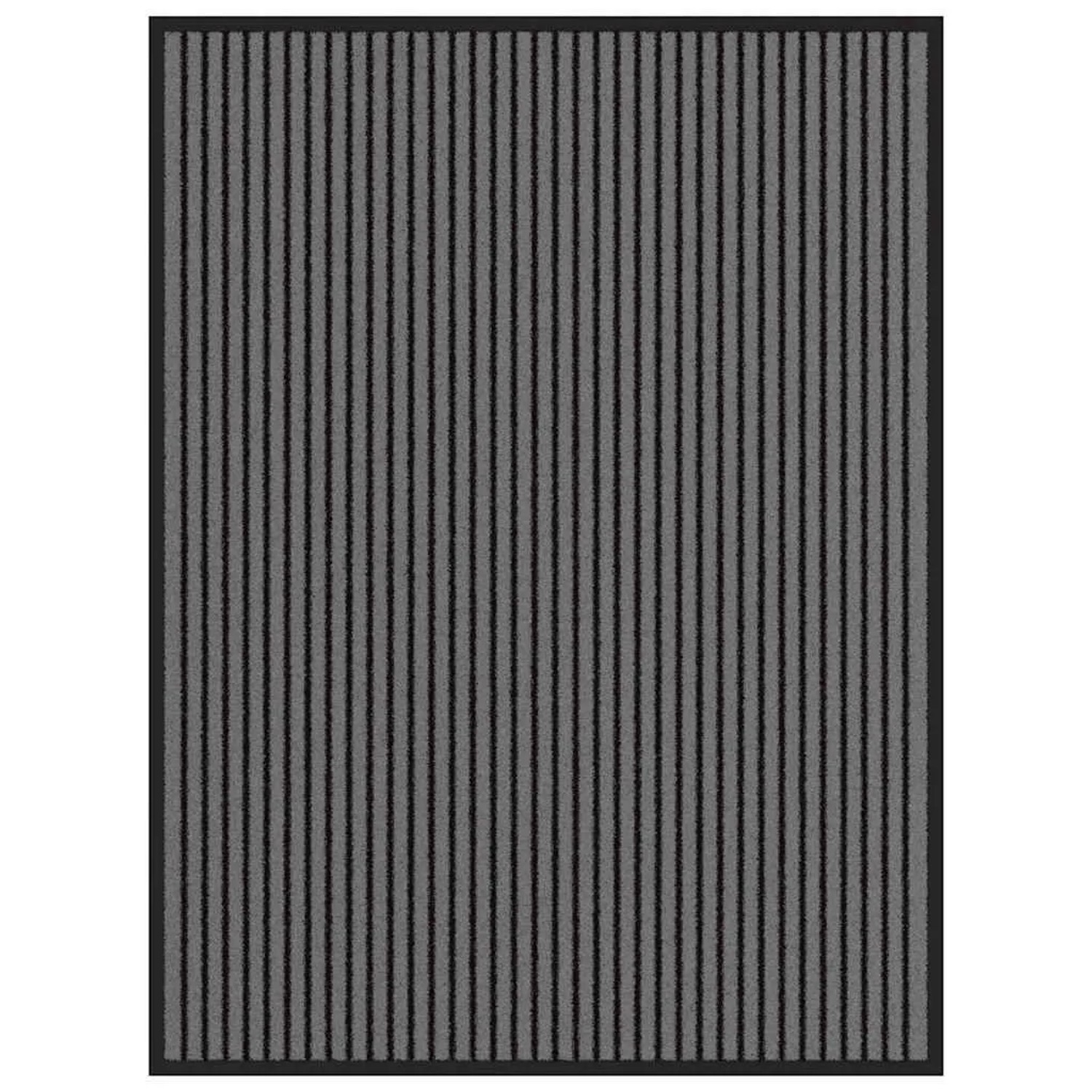 vidaXL Fußmatte Streifen Schwarz und Grau 90x120 cm 4105595 günstig online kaufen