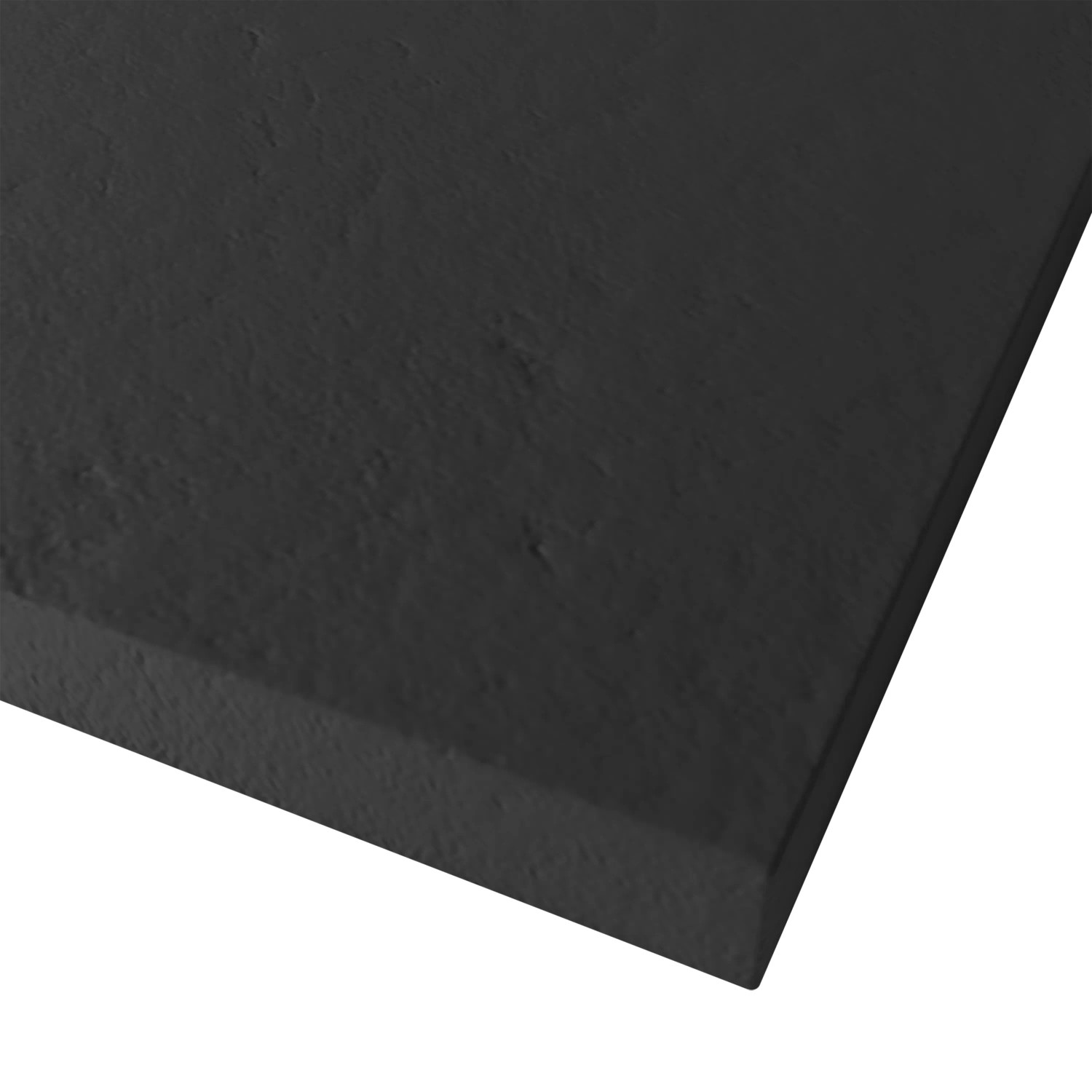 Anthrazitfarbene Breuer Duschwanne Modern Line in Steinoptik, Detailansicht.