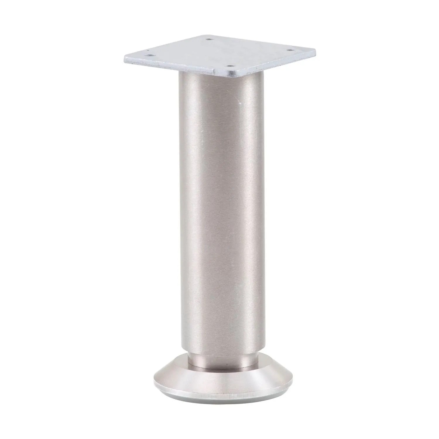 Simausrom Möbelfuß Ø 30 mm Länge 120 mm Höhenverstellbar Aluminium Gebürstet