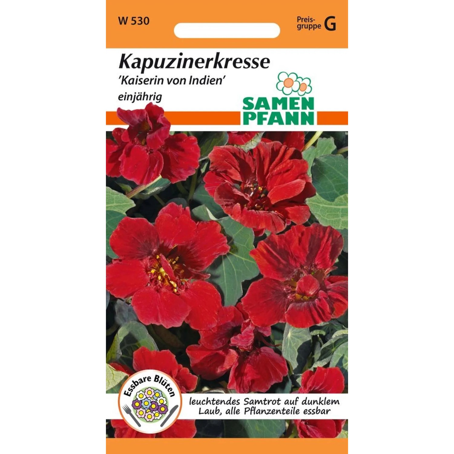 SAMEN PFANN Kapuzinerkresse Kaiserin von Indien