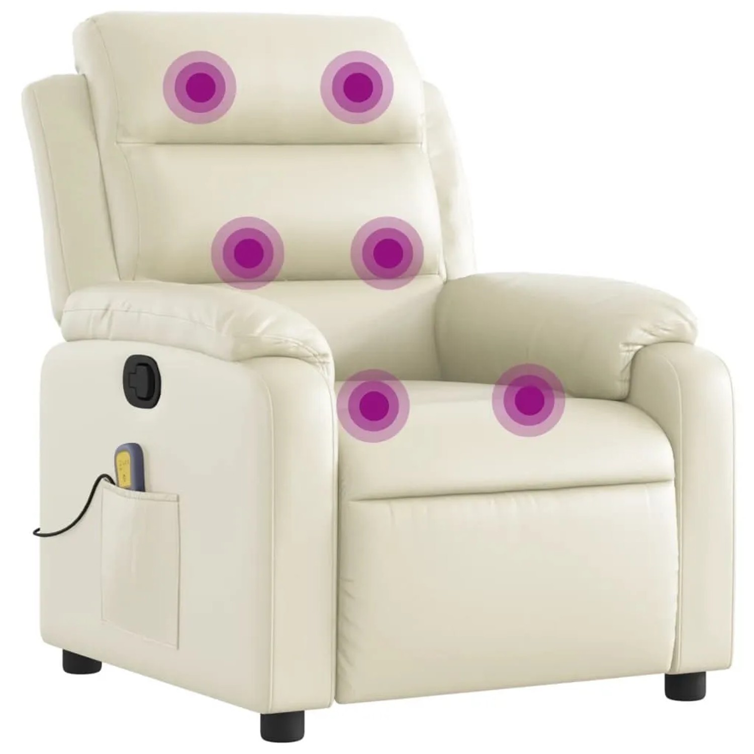 vidaXL Massagesessel mit Relaxfunktion Kunstleder Creme 3206161 günstig online kaufen