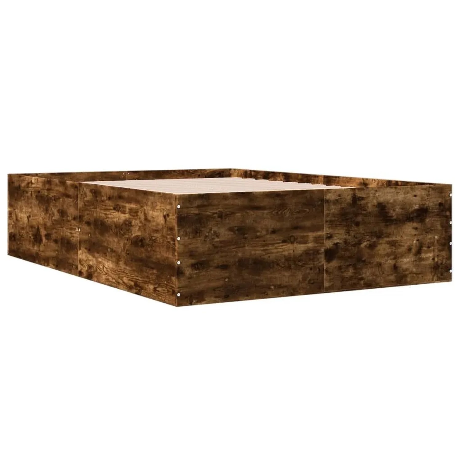 vidaXL Bettgestell Räuchereiche 120x190 cm Holzwerkstoff 3280955 günstig online kaufen