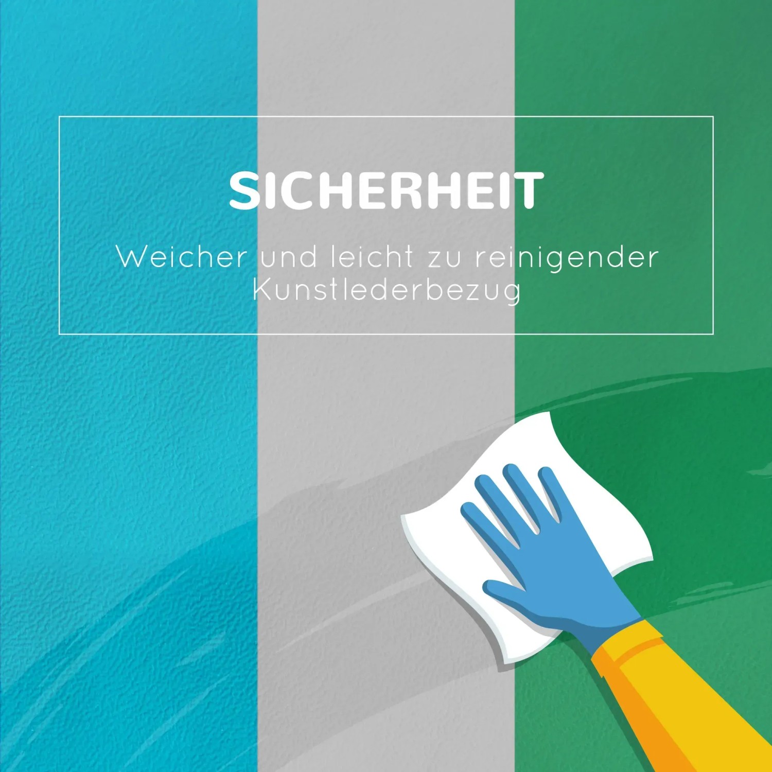 Reinigung des HOMCOM Bausteinset Kunstleder Bezugs in Mehrfarbig. Pflegeleicht und sicher.
