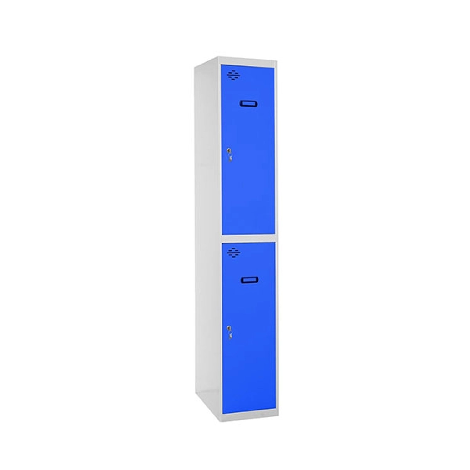 PROREGAL Spind AMEGO HxBxT 180 x 30 x 50 cm 2 Abteile Grundmodul Grau-Blau günstig online kaufen