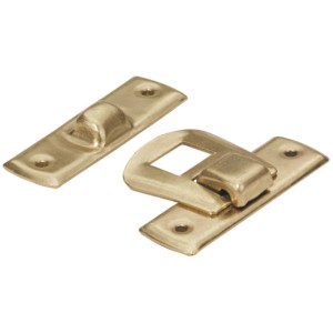 Hettich Schatullenverschluss, 20x30mm, vermessingt, für Möbel und Hobby.