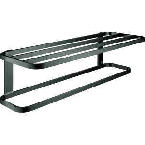 Grohe Multi-Badetuchhalter Selection in Hard Graphite, Metall Handtuchhalter mit zwei Ablagen.