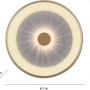 LED-Deckenleuchte Vertigo in Messing-Optik, Ø 61,5 cm, mit Kristall-Effekt. Elegante Beleuchtung für Wohnräume.