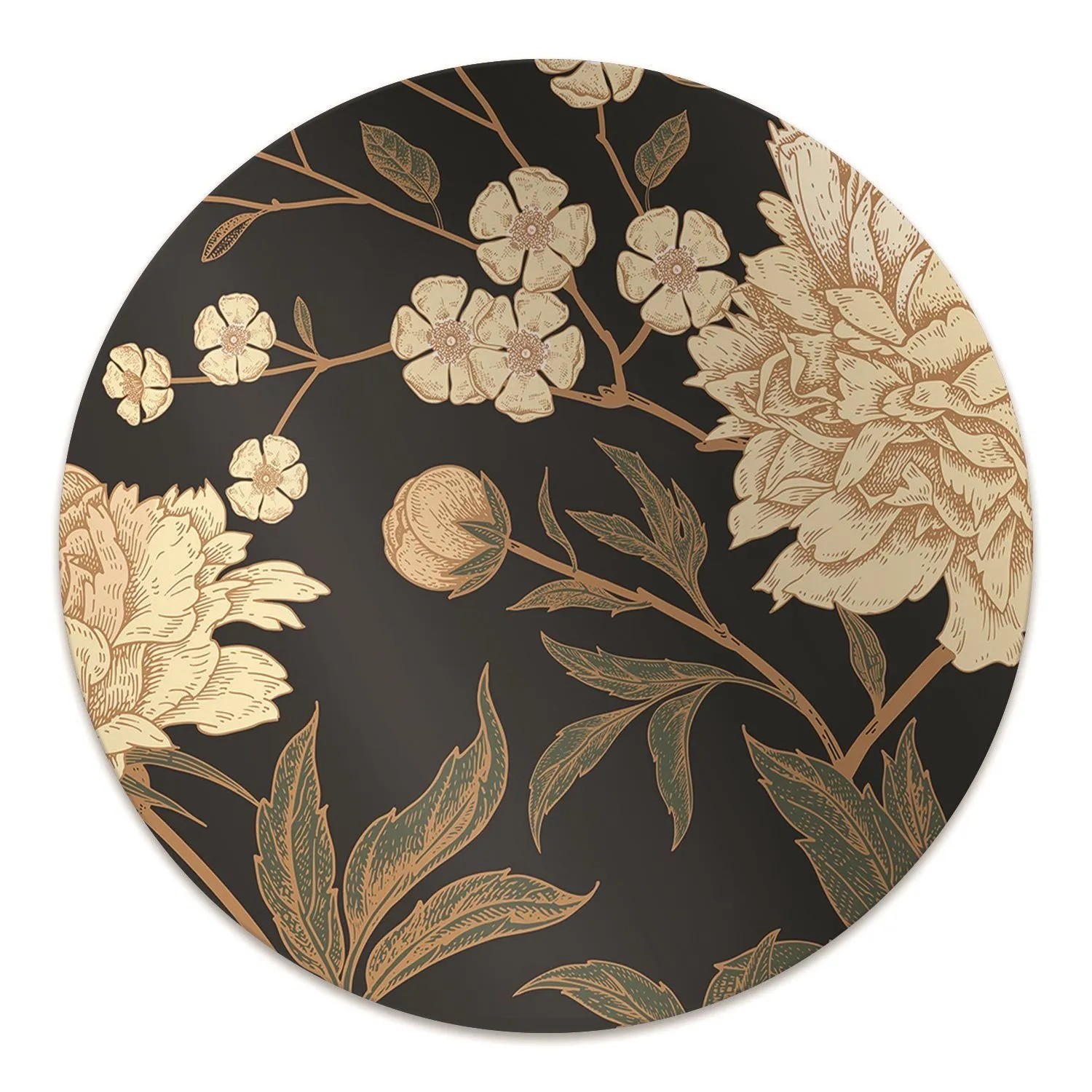 Tulup Bodenschutzmatte Weiße Pfingstrose Bürostuhl Matte 100x100 cm Grau Bo günstig online kaufen