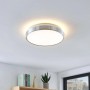 Moderne Lindby LED Deckenleuchte Emelie aus Aluminium, 30cm Durchmesser, warmweißes Licht.