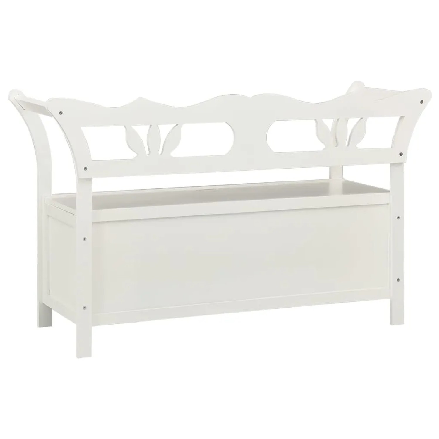 vidaXL Garderobenbank Weiß Massivholz Tanne 107 x 45 x 75,5 cm kaufen bei OBI
