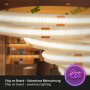 Flexibler, selbstklebender Brilo LED-Streifen COB, warmweiß, 3 m, kürzbar.